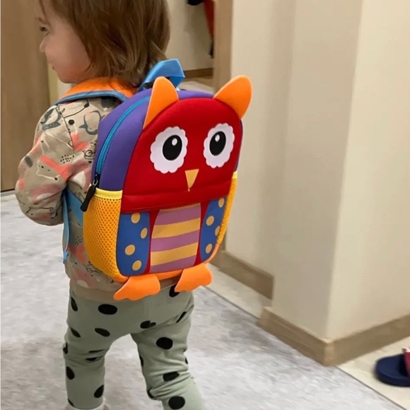 3D owl design backpack for kids 2-6 - Picture 3 of 4